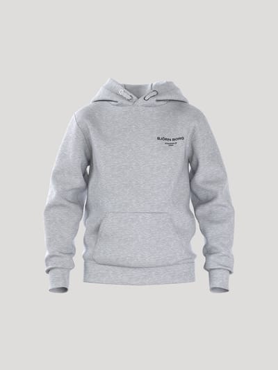 Björn Borg Essential 1 Hoodie Kinderen Trui Met Capuchon Jongens - Lichtgrijs Melange - Maat 134/140