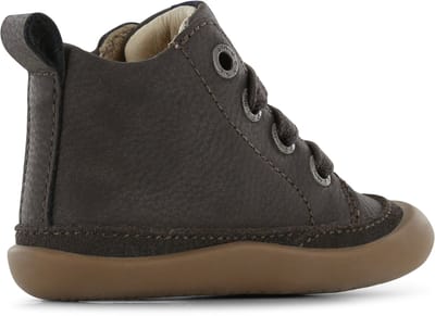 Shoesme Donkerbruine Bootie - Veterschoen Kind - Jongens - Dark Brown - Leer;Microleer - Maat 24