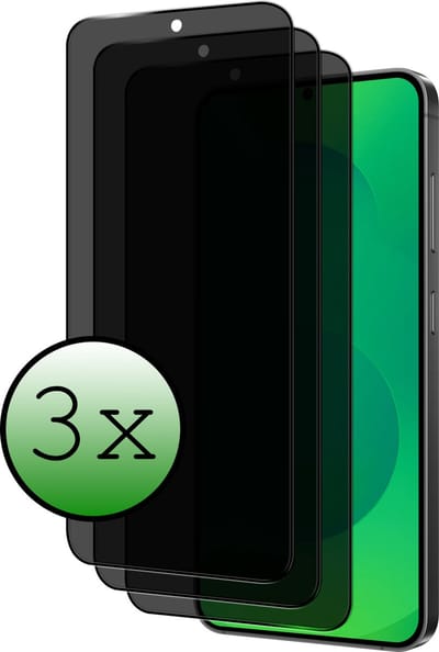 Screenprotector - 3 Stuks Geschikt voor Samsung Galaxy S25 - Privacy Filter - Beschermglas - Gehard Glas - Tempered Glass - Screen Protector
