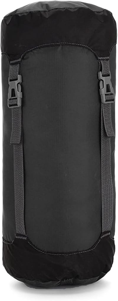 Waterdichte compressiezak - Compressiekous - Slaapzakopberging - Kleding - Kamperen - Reizen - Wandelen - Lichtgewicht waterdichte compacte slaapzak - Nylon compressie-opbergzak - Zwart - S