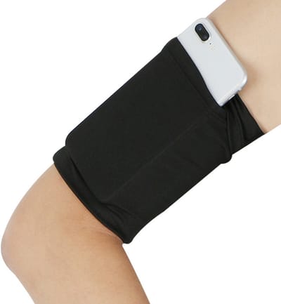 Somstyle Hardloop Telefoonhouder - Geschikt voor 4 tot 7 Inch Telefoons - Sportarmband - Hardlopen Accessoires - Zwart