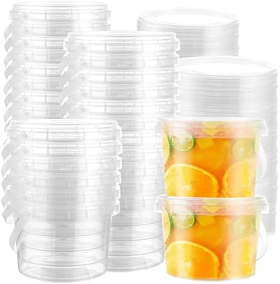Dailygoods- Plastic Containers 30pcs - 500ml - Herbruikbaar - Voedselcontainer - Lekvrij - Polypropyleen - Transparant - Voedselcontainers