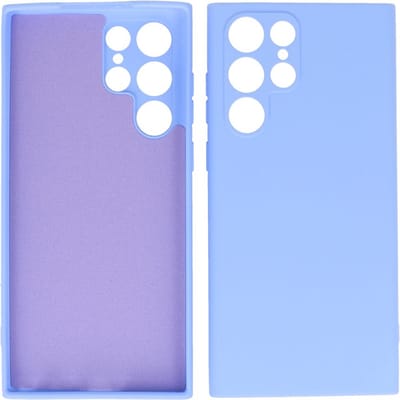 Hoesje Geschikt voor Samsung Galaxy S22 Ultra - 2.0mm Dikke Fashion Telefoonhoesje Backcover - Siliconen Hoesje - Paars