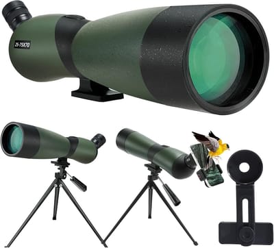 Waterdichte Telescoop met BAK4 Prisma en Telefoonadapter voor Vogelobservatie en Natuurobservatie