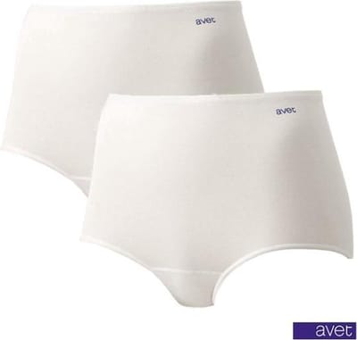 Avet dames tailleslip - maat M - 2-pack - wit