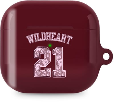 xoxo Wildhearts hoesje geschikt voor AirPods 3 - She's a Wildheart - Ook als telefoonhoesje verkrijgbaar - schokbestendige case - koptelefoonhoes - Beschermhoes met trendy opdruk - 21 - Burgundy / Bordeaux rood
