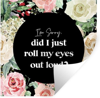 Muurstickers - Sticker Folie - Tiener - Quote - Ogen - 100x100 cm - Plakfolie - Muurstickers Kinderkamer - Zelfklevend Behang XXL - Zelfklevend behangpapier - Stickerfolie