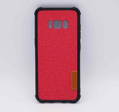 Geschikt voor Samsung Galaxy S8 – hoes, cover – TPU – Jeanslook – Rood