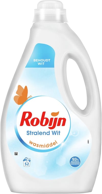 Robijn - Vloeibaar Wasmiddel White 52 Wasbeurten - 3 x 2,6 liter - Voordeelverpakking