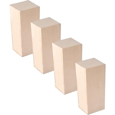 Set of 4 Carving Wood Carving Kit for Beginners Wood Pieces Blocks for Adults Beginners DIY Crafts x 50 x (50 100mm) white