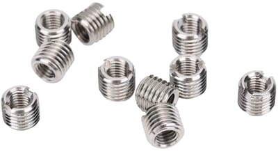 Dailygoods- Schroefdraadinzetstukken Roestvrij Staal - M5 x 0,8 mm naar M8 x 1 mm - 10 Stuks - Schroefdraadreparatie - Duurzaam - Eenvoudig te Installeren - Draadmoer