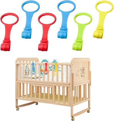 Zes Verstelbare Handringen voor Baby's en Peuters - Ideaal voor Oefeningen in Bed en Reisbedden, Versterk de Beenspieren en Stimuleer de Motoriek