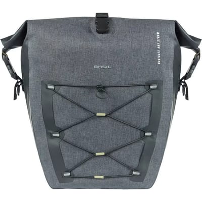 Basil Navigator Storm - Enkele Fietstas MIK STUDS- 25-31 Liter - 100% Waterdicht - Zwart