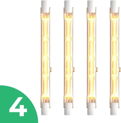 LEDVANCE Staaflamp (191mm) Halogeenlamp R7s - 1000W - Warm Wit Licht (3000K) - 21000 lm - 2 jaar - Dimbaar - 4 stuks
