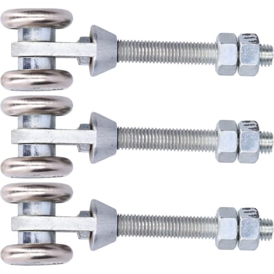 3 Pièces Roue de Suspension de Porte Poulie à Rouleaux Accessoire pour Porte Coulissante en Verre Diamètre 35 mm