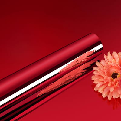 Dailygoods - ReWallpaper Spiegelfolie Zelfklevend Wand Rood Flexibele zelfklevende folie Spiegeloptiek Zelfklevende folie Hoogglans Rood voor meubels Kastdeuren Lades 40CMx3M Rol spiegel voor behang Decoratie