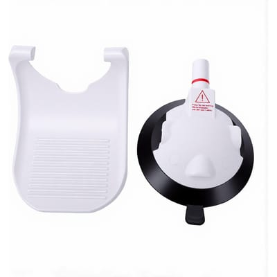 Repose-pied de douche de 5 pouces avec ventouse pour se raser les jambes Pédale de douche antidérapante sans perçage avec ligne rouge de sécurité