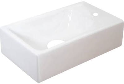 Saqu Rise fontein met kraangat rechts 40x23x10cm glans wit