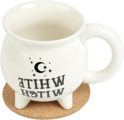 Witch Cauldron Koffiemok met Coaster, 340ml Kettle Vorm, Perfect voor Halloween, Kerst en Verjaardag Geschenken