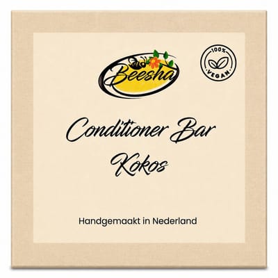 Beesha - Conditioner Bar Kokos - Vegan - Sulfaatvrij - Parabeenvrij - CG Proof
