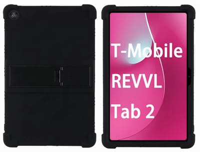 EtuiTab Serie - Siliconen Hoes voor Tablet - T-Mobile T Tablet 2 5G - Zwart - 10.1 inch