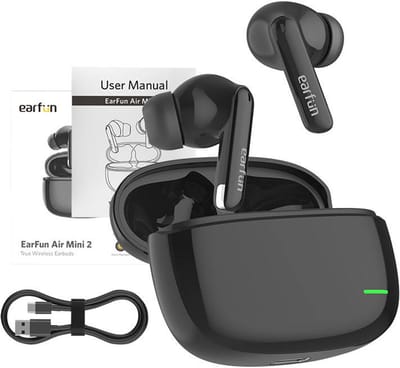 EarFun Air Mini 2 - Bluetooth Oordopjes - Compact Design - IPX7 Waterbestendig - 24 uur batterijduur - Zwart