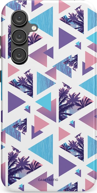Casetastic Hoesje Geschikt voor Samsung S23 FE - Stijlvolle Beschermende Duo-layer Case - Zomervibe geometrie
