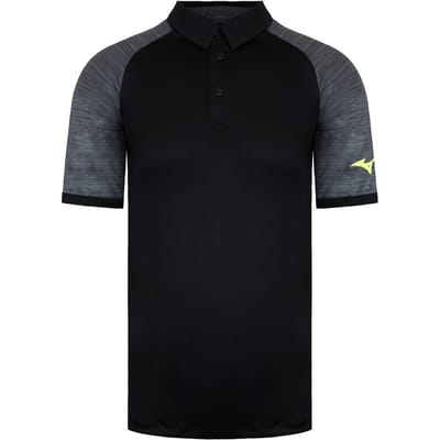 Mizuno Bedrukt Zwart Heren Poloshirt