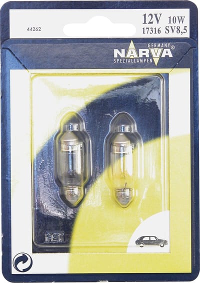 Narva 17316 11x35 SV8,5 10W 12V 2st bl.