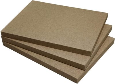 Set van 5 Vuurvaste Vermiculiet Platen 25mm Dik - Oven- en Haard Isolatie 400x300 mm