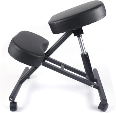 Ergonomische Kniekruk - Zadelkruk Kantoor - Comfortabel Zitten - In Hoogte Verstelbaar - 50-60 cm - Zwart