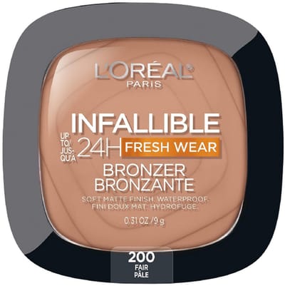 L'Oreal Paris - Infallible 24H Fresh Wear Bronzer - 200 Fair - Soft Matte Finish - Waterproof - 8 g