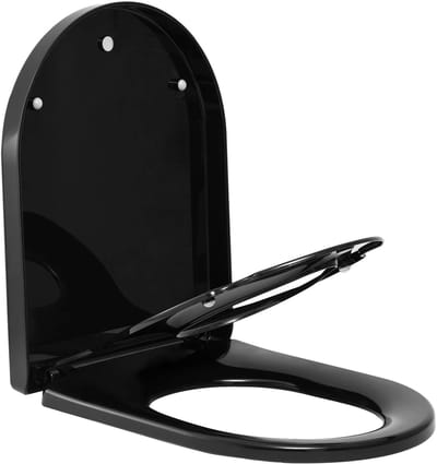 Wc bril - Potje peuter - Magnetische verkleiner voor kinderen - 2 in 1 wc bril - D-vormige toiletbril - Soft-close - Zwart