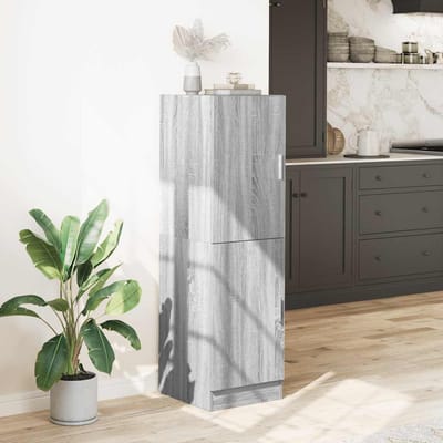 vidaXL - Keukenkast - 38x41,5x131,5 - cm - bewerkt - hout - grijs - sonoma - eiken