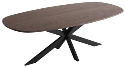 Tower Living Eettafel San Marino Deens ovaal eikenhout 220x110 cm - Bruin