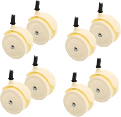 Kinderwagenwielen - Babywielen Loopwiel - Soepel Manoeuvreren - 360 Graden Draaibaar - 10 x 6.2 x 4 cm - Beige
