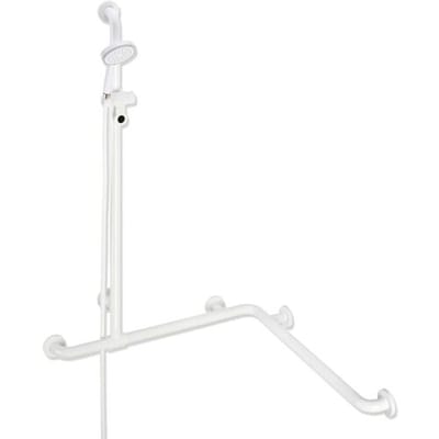 HEWI series 477/801 shower handrail with sliding shower rail incl. hand shower and shower hose 801.35.311 99