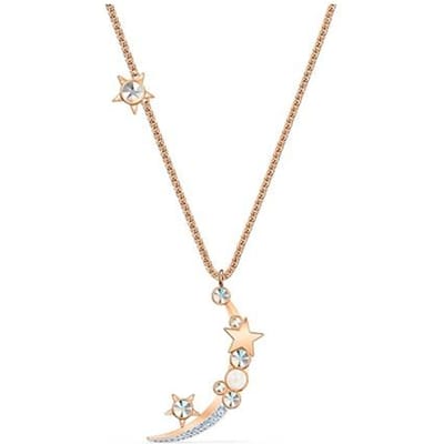 Swarovski Starry Night Ketting Damesketting Zilver Roségoud 5483536 Box+Shopping Bag (Random Color) beige