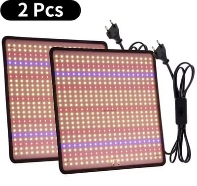 UFTA LED Groeilamp 1200W - Full Spectrum Kweeklamp 500 LED's - Met Ophangset - Voor Kamerplanten Moestuin en Kruiden - Zwart