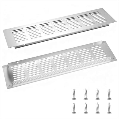 Rechthoekig Aluminium Ventilatie Rooster 80x300mm Zilver