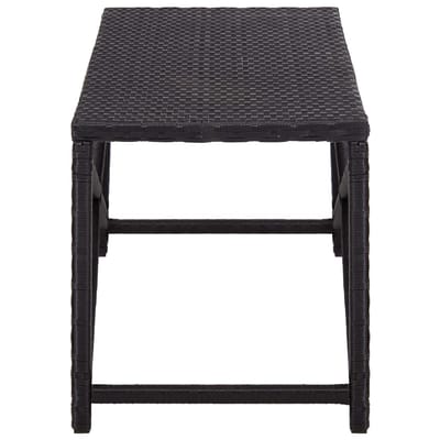 vidaXL - Tuinbank - 120 - cm - poly - rattan - zwart