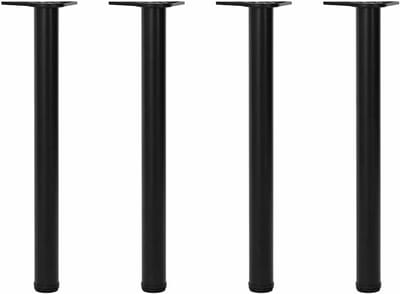 Set van 4 In Hoogte Verstelbare Tafelpoten Zwart 710 mm voor Tafel of Bureau
