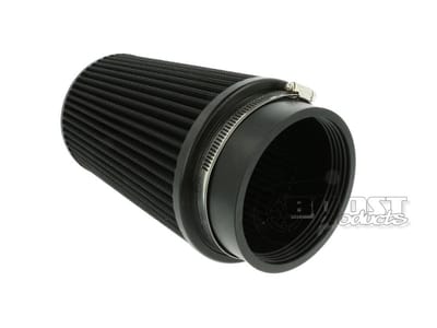 Universeel luchtfilter 200mm / 100mm aansluiting, zwart