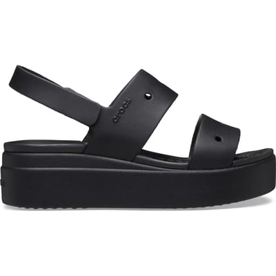 Sandalen met sleehak Crocs Sabots Brooklyn 4u noir