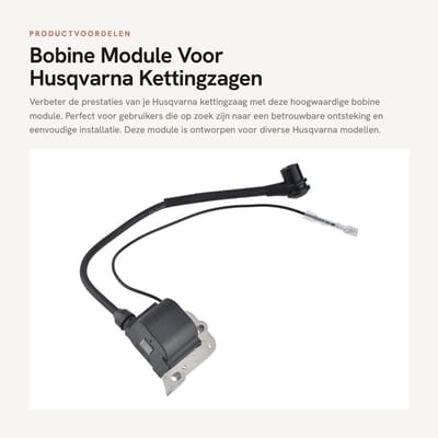 Dailygoods- Bobine Vervanging voor Husqvarna 50/51/55/61/254/257/261/262/266/268/272/272XP - OEM-onderdeel - 1 x Bobine met Draad - Kettingzaag Accessoire - Hoogwaardige Kwaliteit - Ontstekingsmodule
