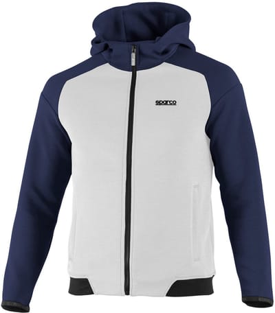 Sparco Hoodie Vest Full Zip Vest - Zwart — Wit — XL