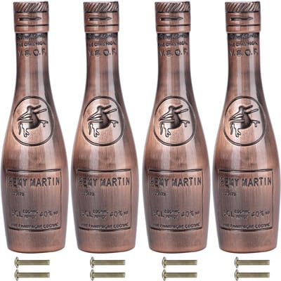 4 Stuks Deurklink Retro Zinklegering Wijnfles Vorm Kast Kast Lade Trekklink Antiek rosé gouden kleur