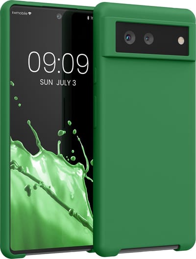 kwmobile telefoonhoesje geschikt voor Google Pixel 6 - Hoesje met siliconen coating - Smartphone case in elfengroen
