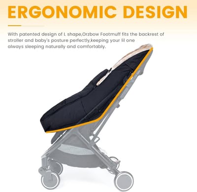Winter Voetenzak voor Kinderwagen en Buggy met Warm Faux Schapenvacht Voering - Afneembaar en Machinewasbaar