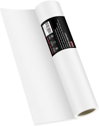 SuFly Rol traceerpapier, 30 cm x 50 m traceerpapierrol, 14,5 kg wit kunstpapier, doorschijnend patroonpapier voor naaien, tekenen, schetsen en geschenkverpakking.